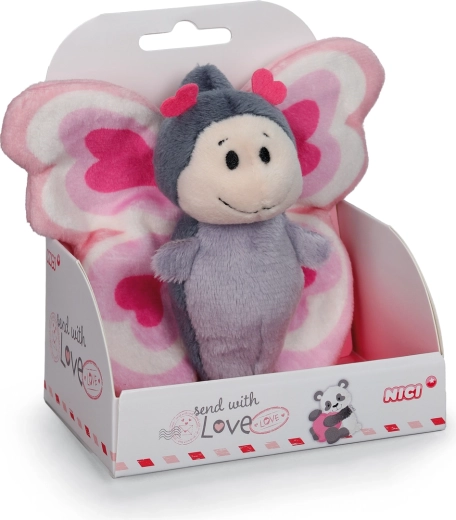 Mariposa de peluche NICI Love en caja de regalo 10 cm