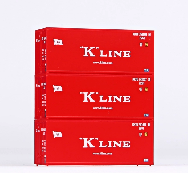 Set de 3 contenedores K-Line de 20 pies