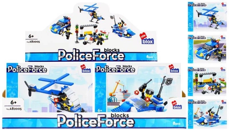 Set de construcción de policía con figura – 4 variantes