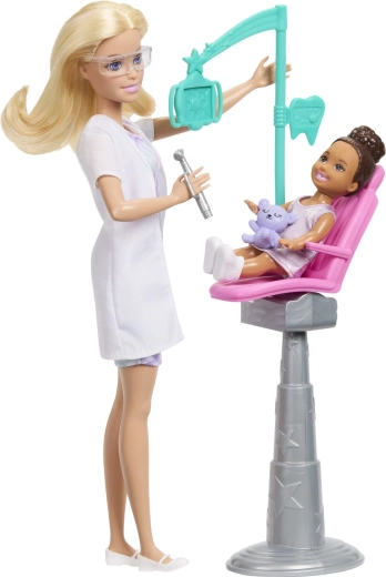 Juego con paciente y sillón dental