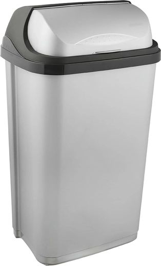 Cubo de basura extraíble 50 l rectangular de plástico mezcla de colores