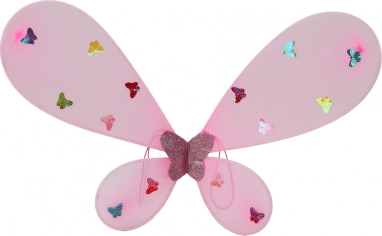 Alas luminosas con mariposas de colores