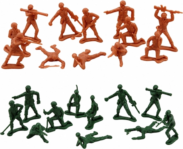 Soldados en distintas poses para un juego realista