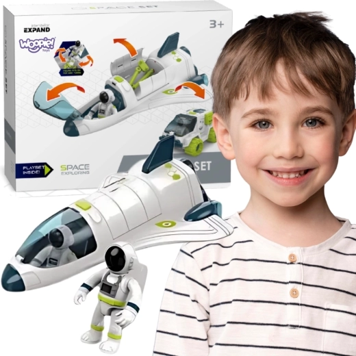 Woopie set espacial con transbordador y rover
