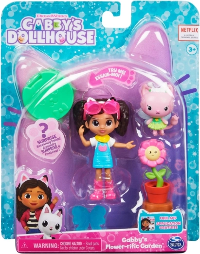 Pequeño set de jardín de Gabby's Dollhouse con figura de Gabby