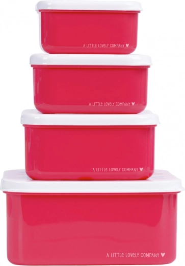 Set de cuatro fiambreras para snacks Cerezas de A Little Lovely Company