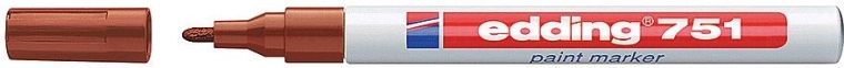 Rotulador de pintura edding 751 marrón, 1–2 mm