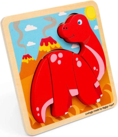 Bigjigs toys puzzle encajable de madera diplodocus