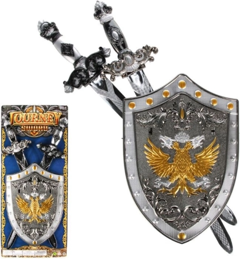 Set de caballero – 2 espadas y escudo 20 × 29 cm