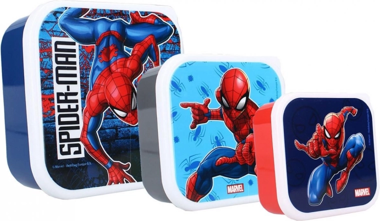 Set de recipientes para merienda Spider-Man (3 uds.)