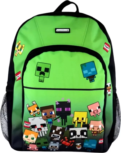 Mochila escolar Minecraft personajes 21 l negro-verde 42 cm
