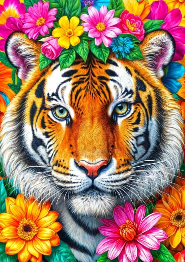 Puzzle ENJOY Rayas y Flores 1000 Piezas