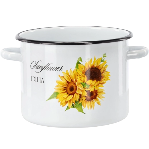 Olla esmaltada con girasol 5,5 l, 22 cm