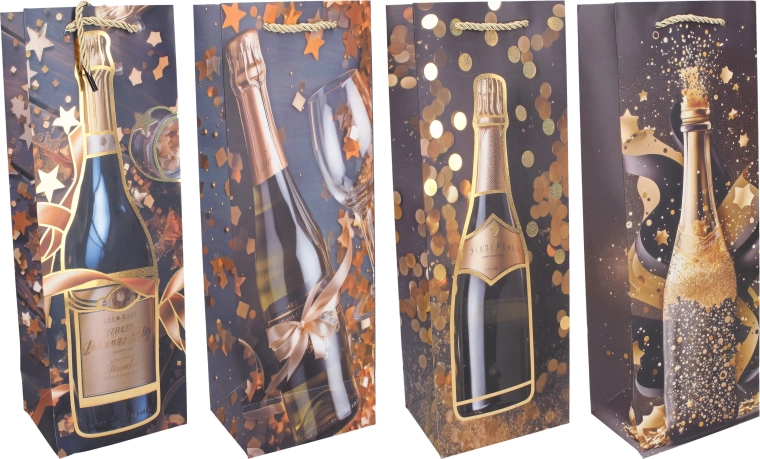 Bolsa de regalo para botella M 35 × 12 × 9 cm Todo el año - 1 unidad
