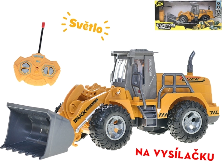 Excavadora cargadora RC con control remoto 23 cm