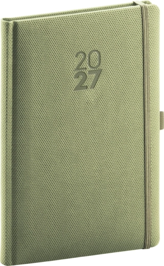 Agenda semanal Notique Diamante 2027 oliva 15 × 21 cm