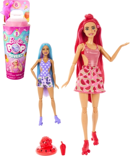 Mattel Barbie Pop Reveal fruta jugosa – muñeca perfumada con sorpresa - 1 unidad