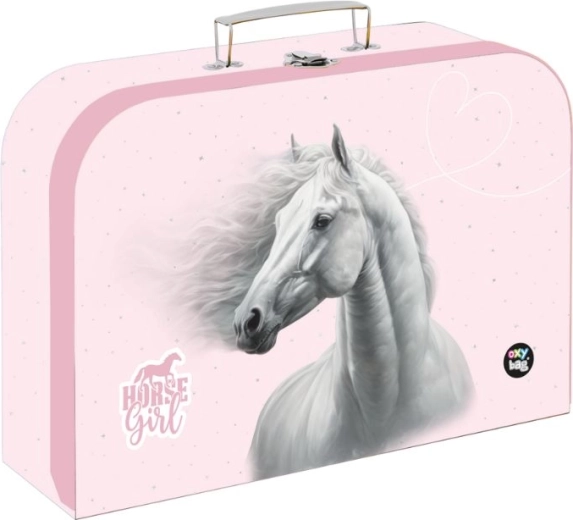 Maletín laminado 34 cm con motivo de caballo Romantic