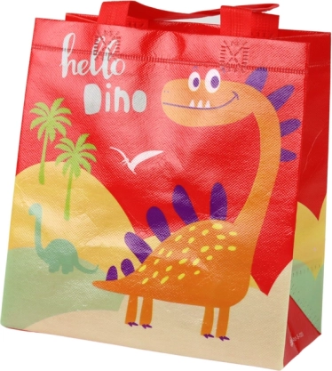 Bolsa de regalo dinosaurio roja 23 × 21,5 × 11 cm