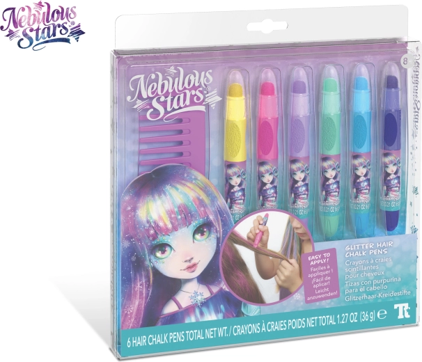 Nebulous Stars rotuladores brillantes para el cabello - 6 uds.