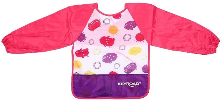 Delantal infantil para manualidades con mangas Keyroad, rosa