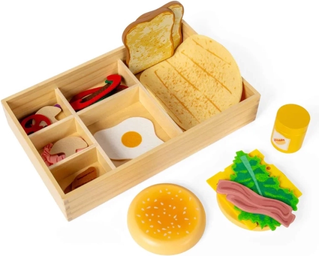 Caja clara con compartimentos