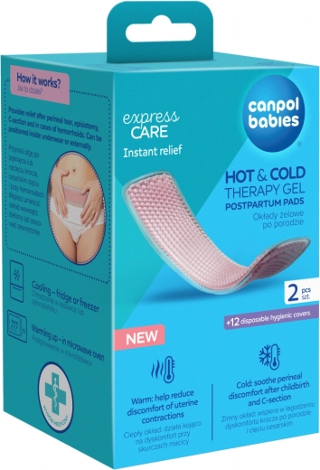 Compresas posparto de gel HOT & COLD de Canpol babies, 2 uds