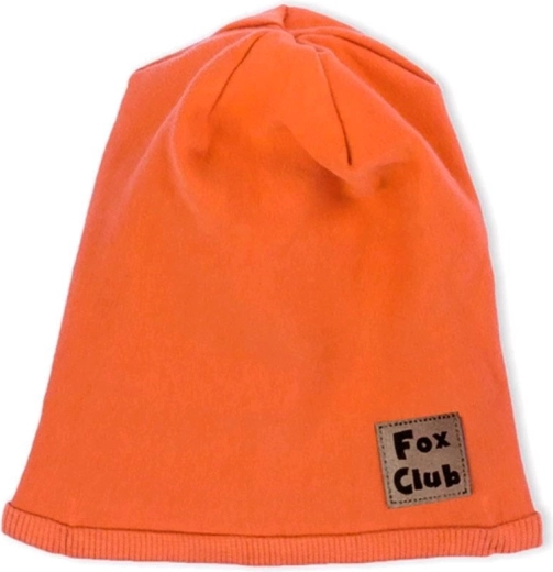 Gorrito infantil de algodón Nicol Fox Club naranja