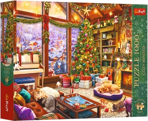 Puzzle Trefl Premium Plus Cozy Winter: Nochebuena, 1000 piezas