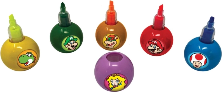 Resaltadores Super Mario – set de 6 colores