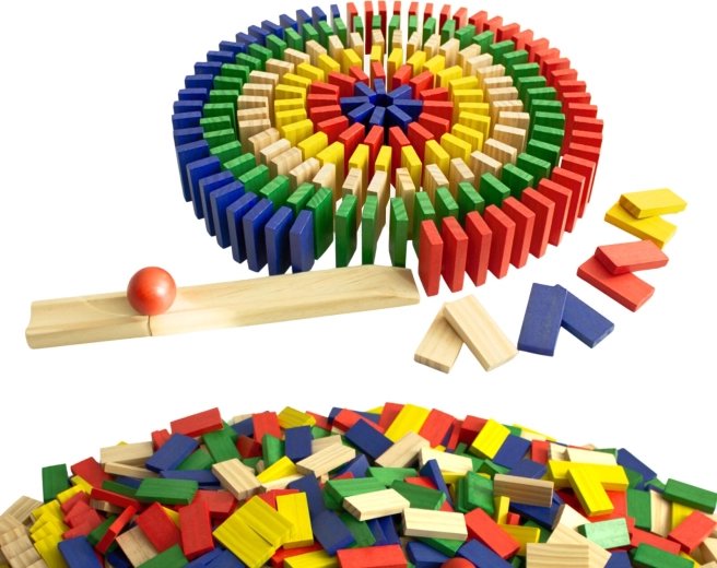 Dominó de madera de colores 800 piezas 2Kids Toys