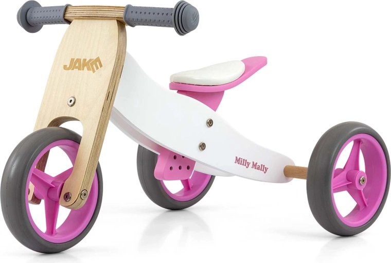 Milly Mally correpasillos y triciclo 2 en 1 Jake classic pink - 1 pieza