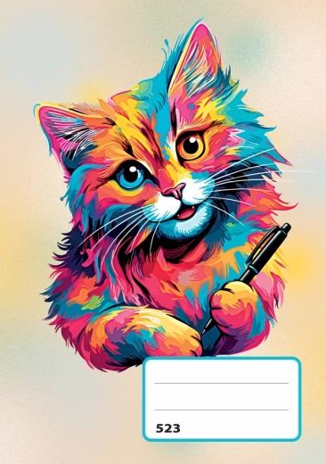 Cuaderno A5 rayado 20 hojas gato