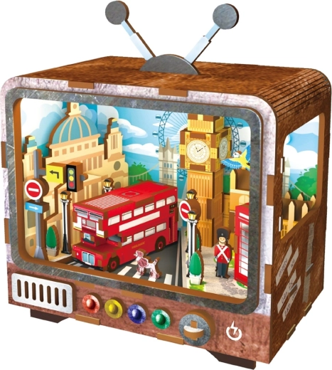 2Kids Toys rompecabezas 3D de madera retro TV Londres