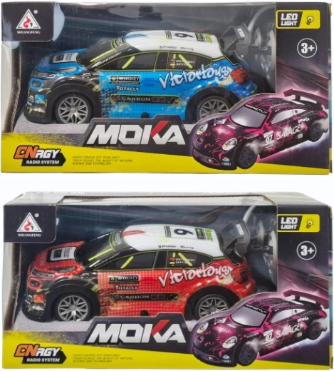 Coche RC con carrocería iluminada