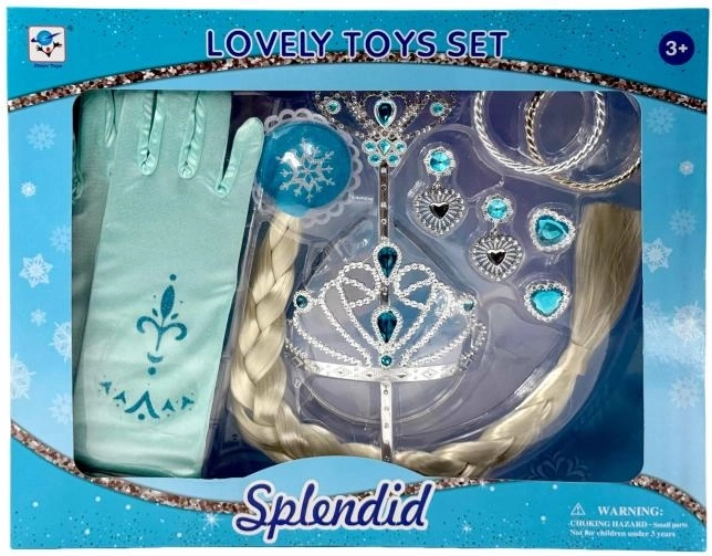 Plejo juego de joyas para princesa con trenza larga