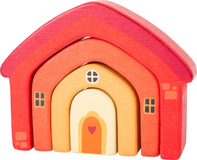Casita de madera apilable small foot – juguete motriz para niños