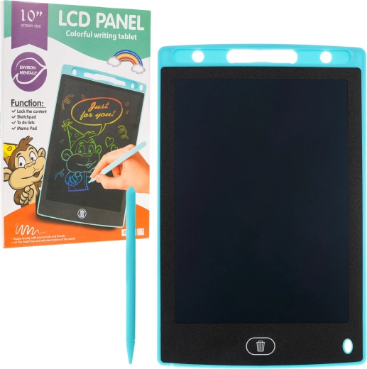 Tableta electrónica de dibujo de 10" para niños y adultos – Azul