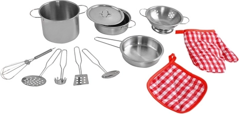 Equipamiento metálico de 13 piezas para pequeños cocineros