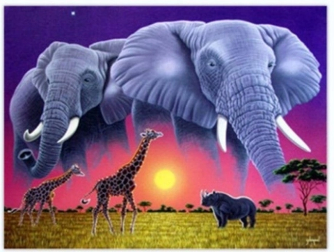 Norimpex pintura por números Elefantes 40 × 50 cm