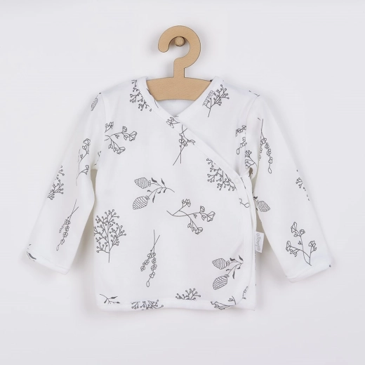 Camisita de algodón para bebé Nicol Ella blanca