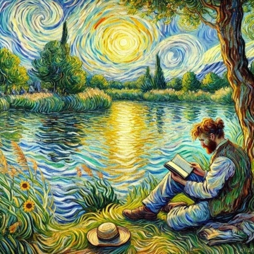 Norimpex pintura por números Hombre con libro junto al lago 40 × 50 cm