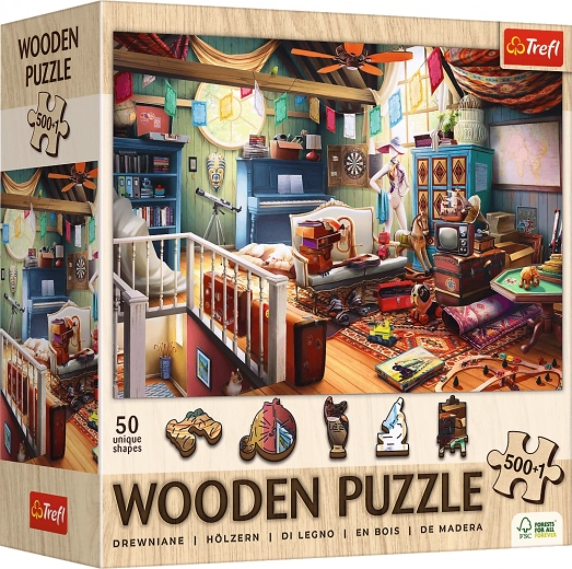Puzzle de madera Trefl Tesoros del ático 501 piezas