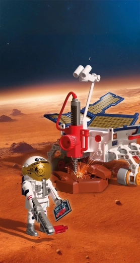 Rover marciano realista con taladro funcional