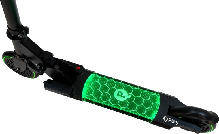 Plataforma iluminada con estructura de panal