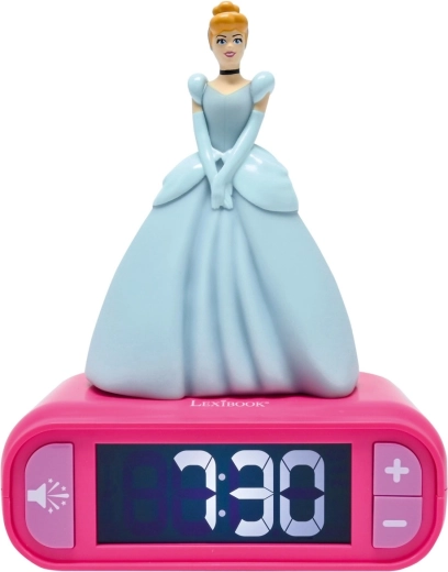 Despertador con luz nocturna 3D de Disney Princesas Cenicienta