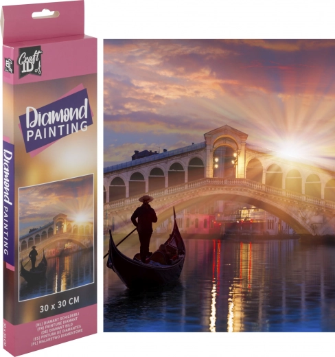 Pintura con diamantes GRAFIX Puente Ponte di Rialto 30 × 30 cm