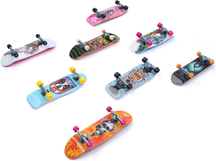 8 fingerboards únicos con gráficos icónicos
