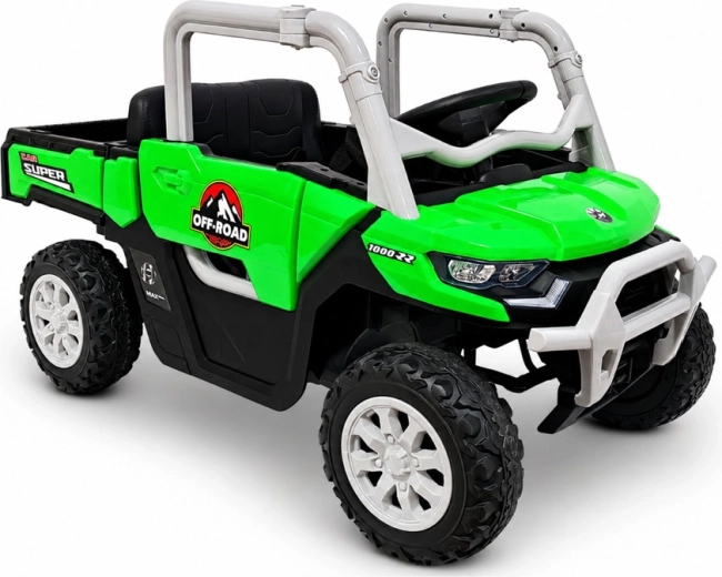 Coche eléctrico infantil 4x4 de 24 V, verde
