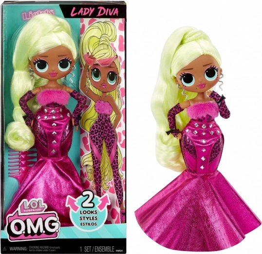 Muñeca L.O.L. Surprise! O.M.G. Lady Diva – muñeca de moda con accesorios
